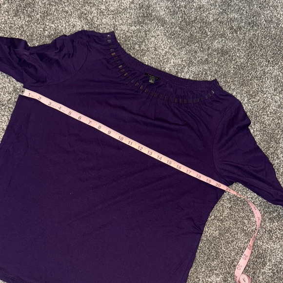Talbots Purple long sleeve top size large - Picture 6 of 7